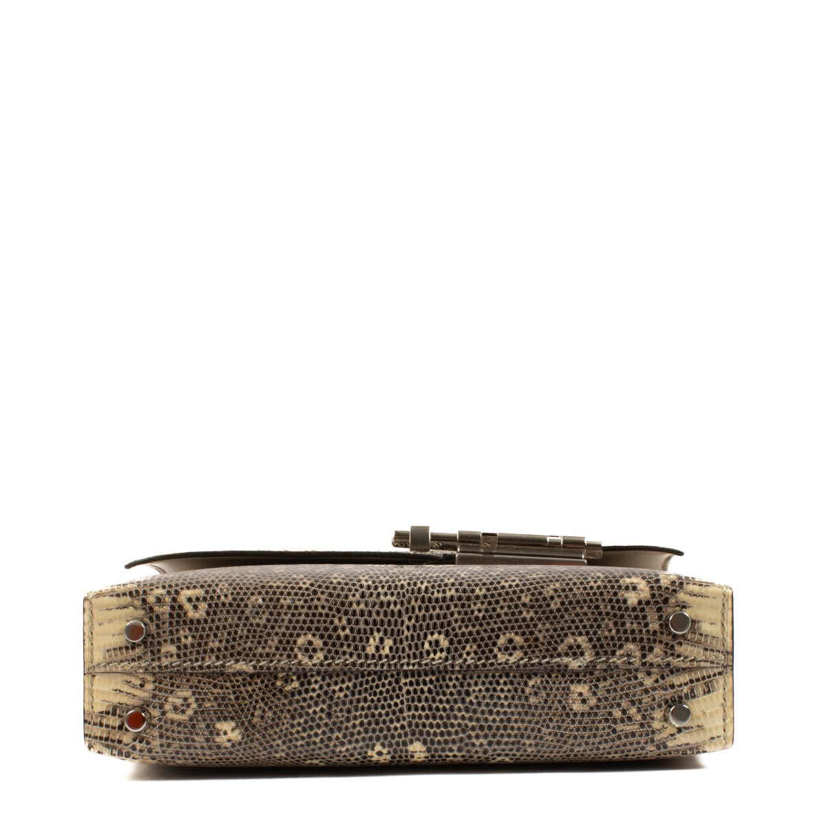 authentic second hand Hermès Verrou Chaine Mini Ombré Lizard PHW on www.labellov.com