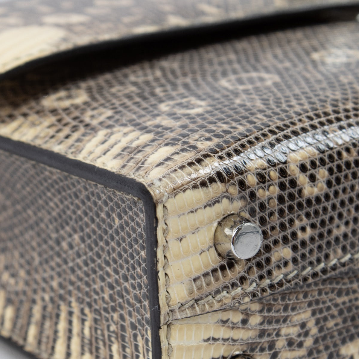 Hermès Verrou Chaine Mini Lézard Ombré PHW