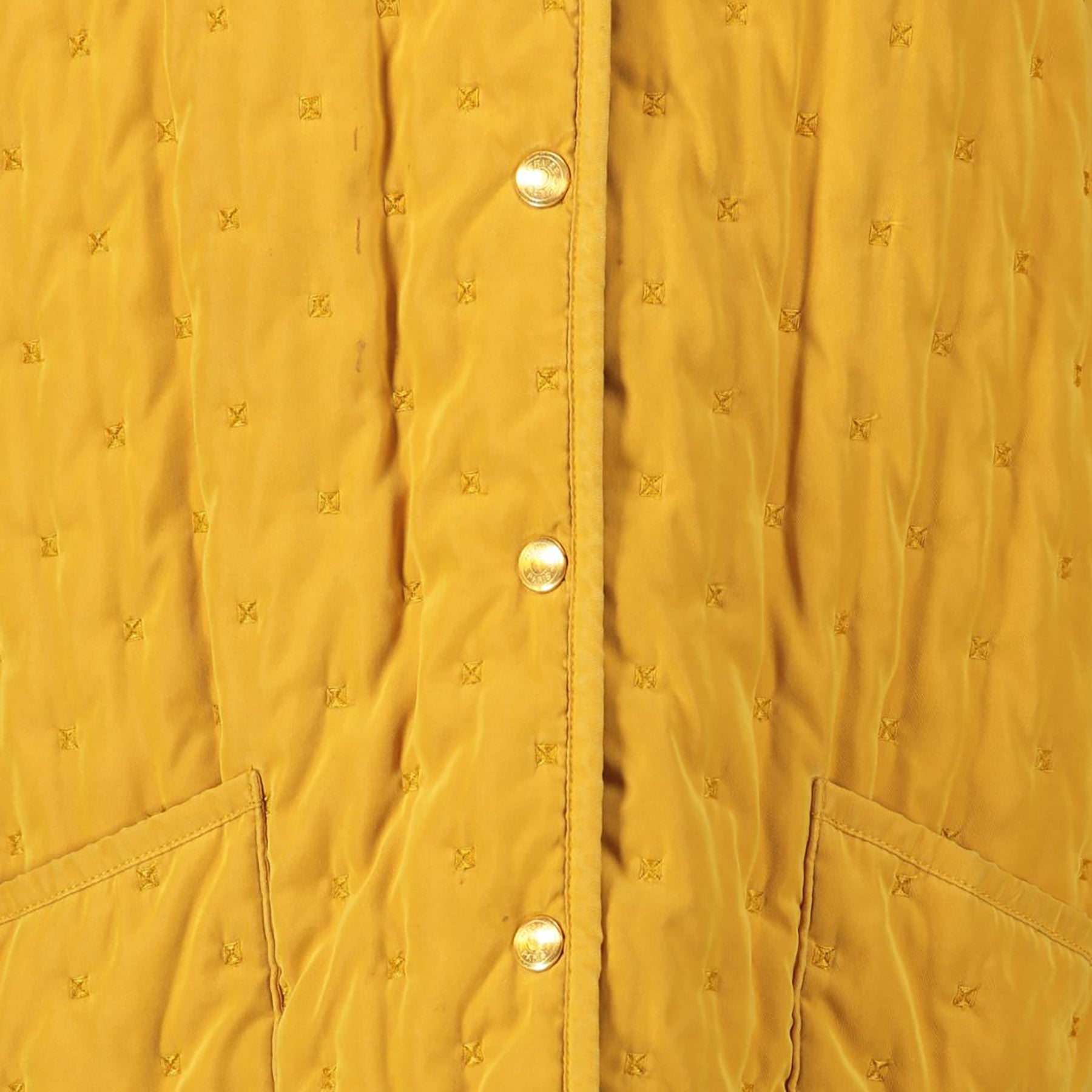 Hermes Yellow Button Up Parka - size 38