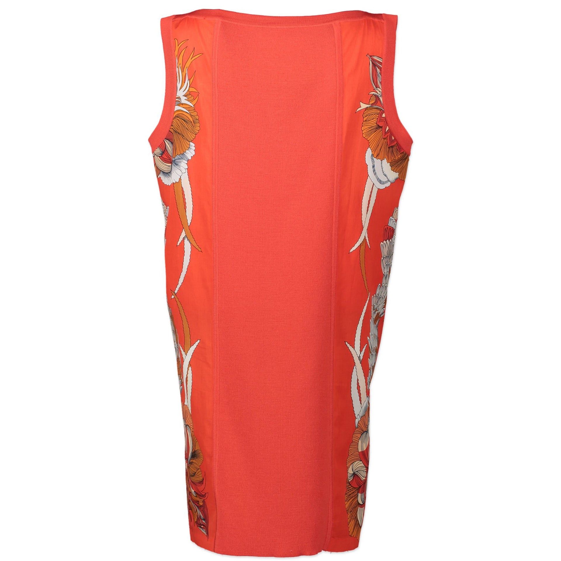 Hermès Red Printed Dress - Size 42