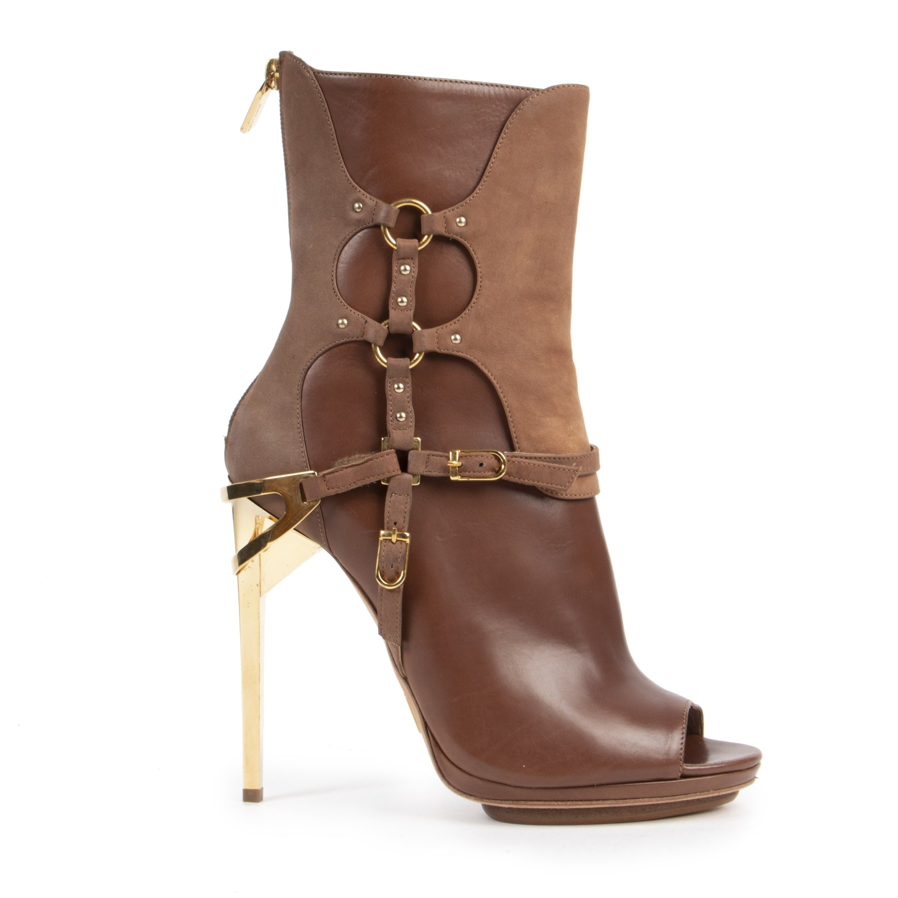 Herve Leger Brown Alyn Day Boots for the best price at Labellov secondhand luxury