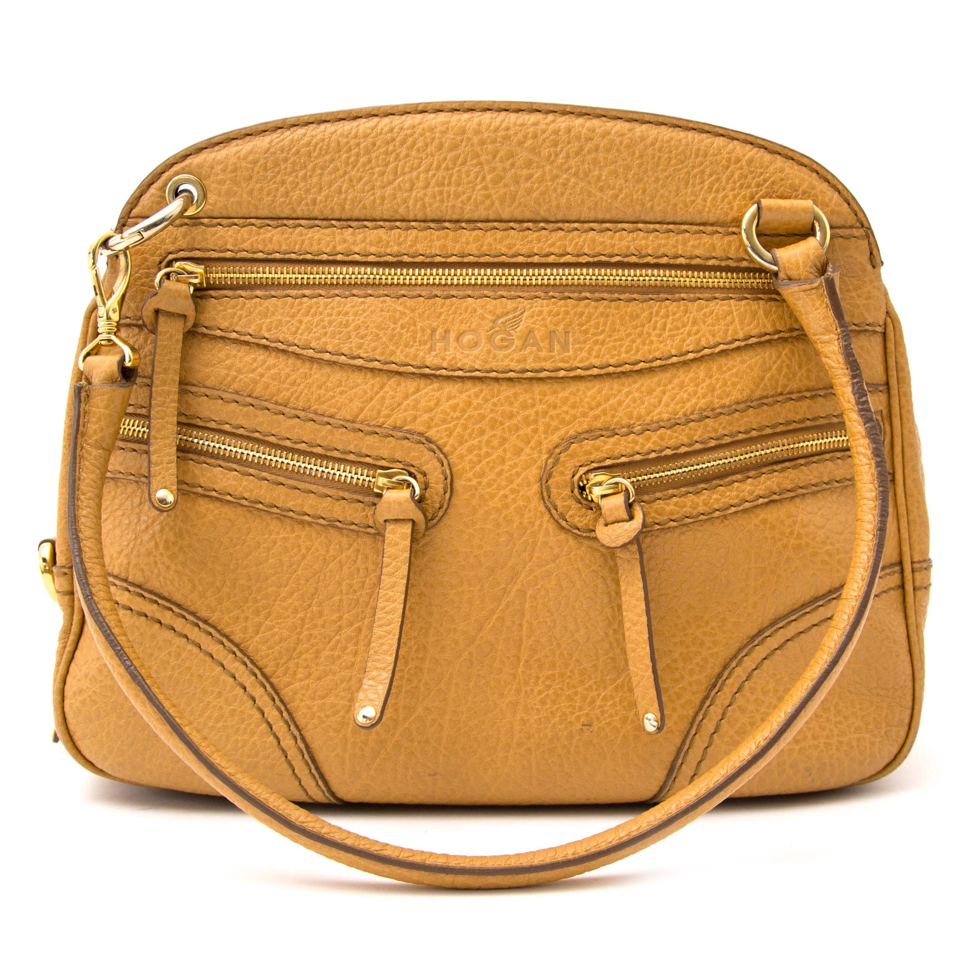 koop tweedehands Hogan Mustard Shoulder Bag