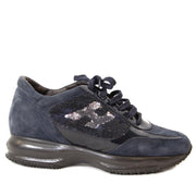 Hogan Interactive Blue Suede Sneakers for sale at Labellov secondhand luxury
