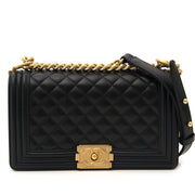 Buy and sell your designer items at labellov Chanel Black Boy Medium GHW