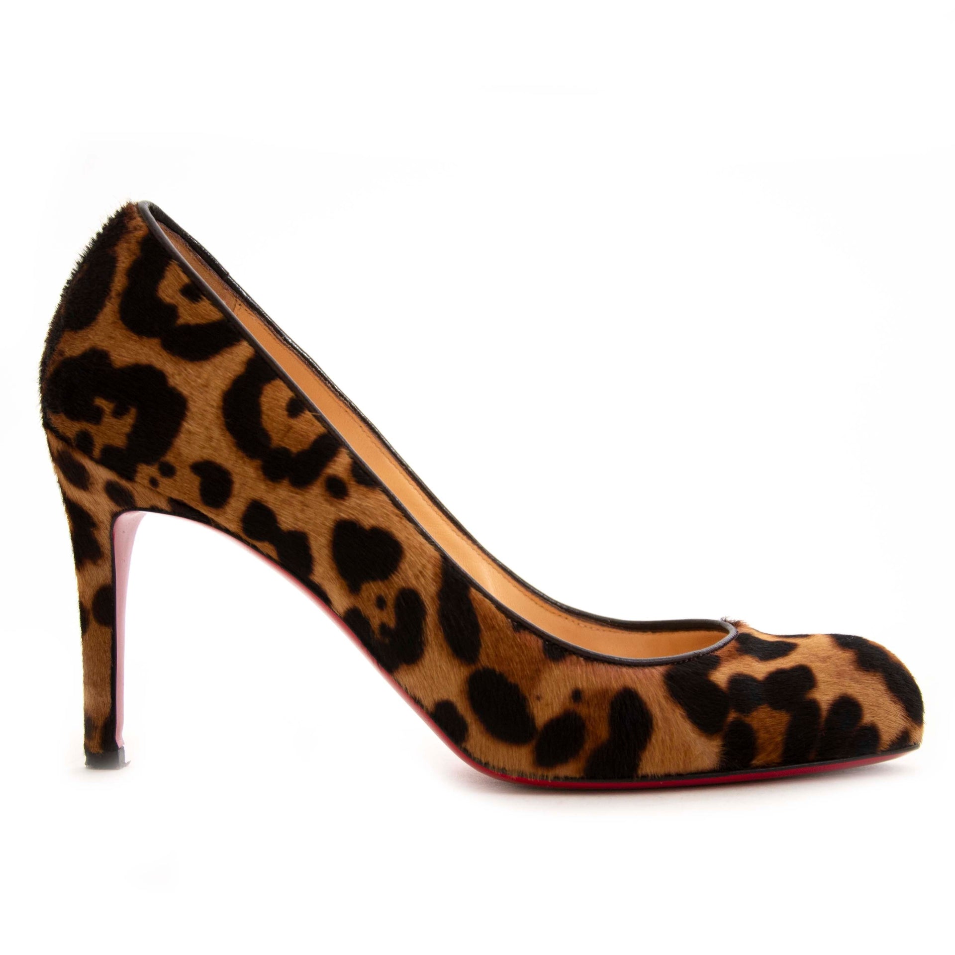 Louboutin Multicolor Filo 120 Pony Leopard Luxor Pumps - Size 38.