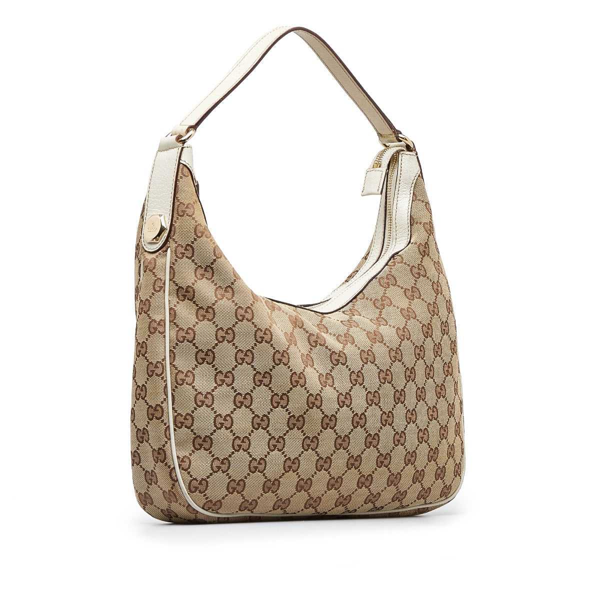 Shop safe online at Labellov in Antwerp, Brussel and Knokke this 100% authentic second hand Gucci Monogram Canvas Shoulder Bag