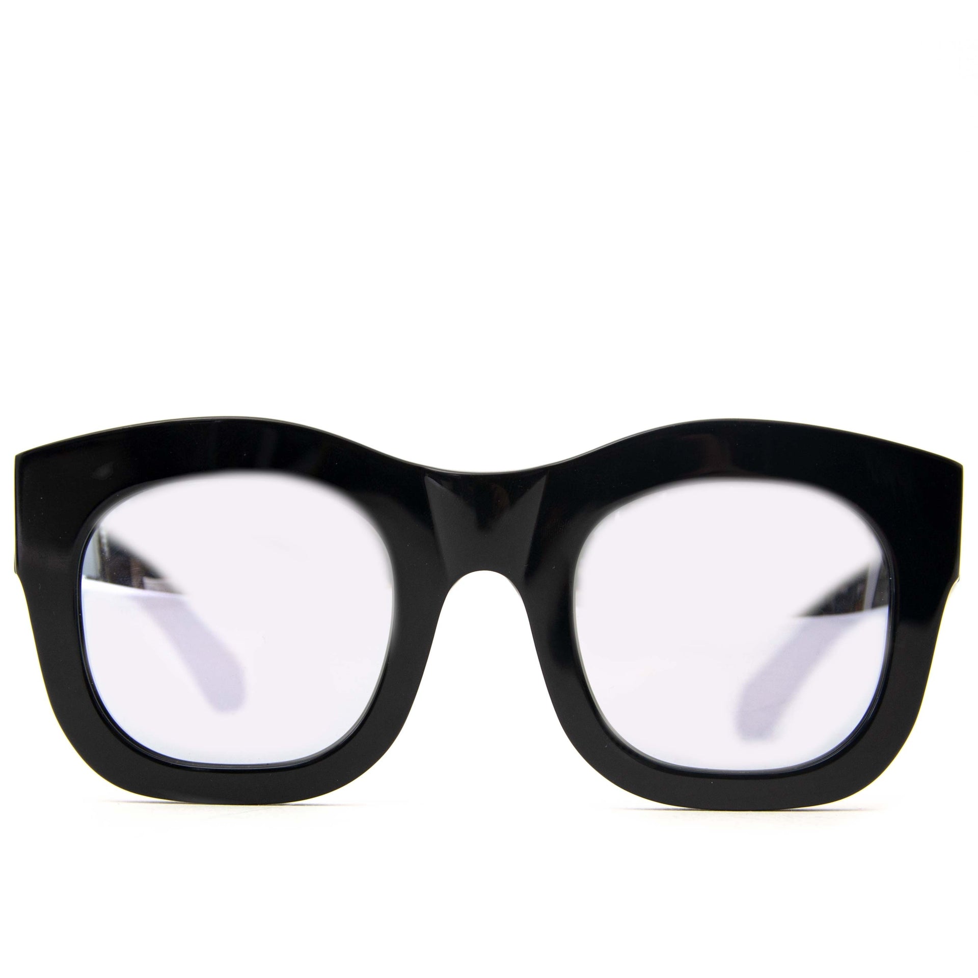 Lunettes de soleil Illesteva noires à monture épaisse avec verres miroirs