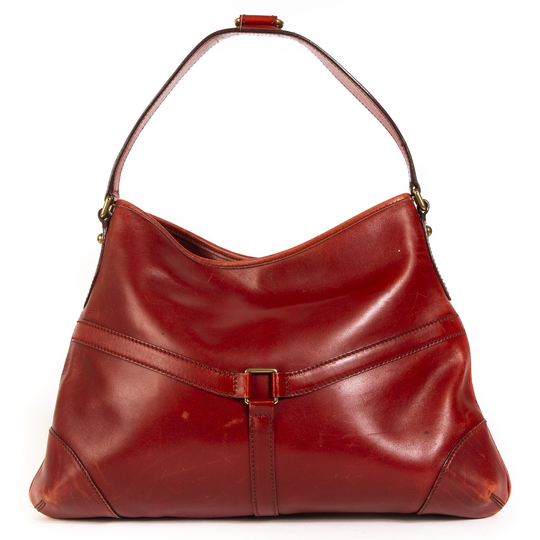Gucci Red Interlocking GG Reins Shoulder Bag