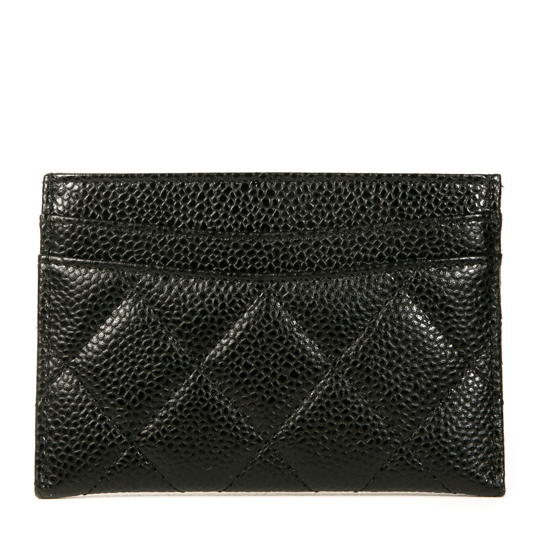 Authentieke Tweedehands Chanel Black Quilted Leather Card Holder juiste prijs veilig online shoppen luxe merken webshop winkelen Antwerpen België mode fashion