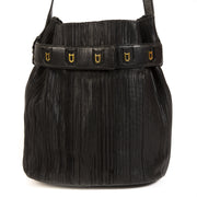 Delvaux Black Toile De Cuir Calicot Bucket Bag