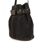 Delvaux Black Toile De Cuir Calicot Bucket Bag