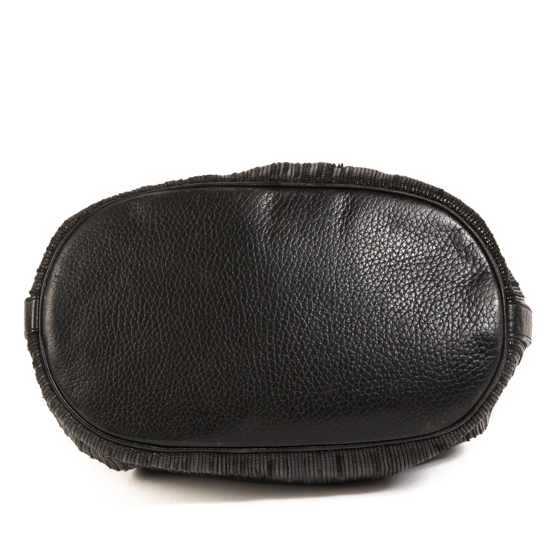 Delvaux Black Toile De Cuir Calicot Bucket Bag