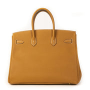 Buy your authentic Hermès Birkin 35 Gold Epsom GHW safe and secure at Labellov secondhand luxury in Antwerp