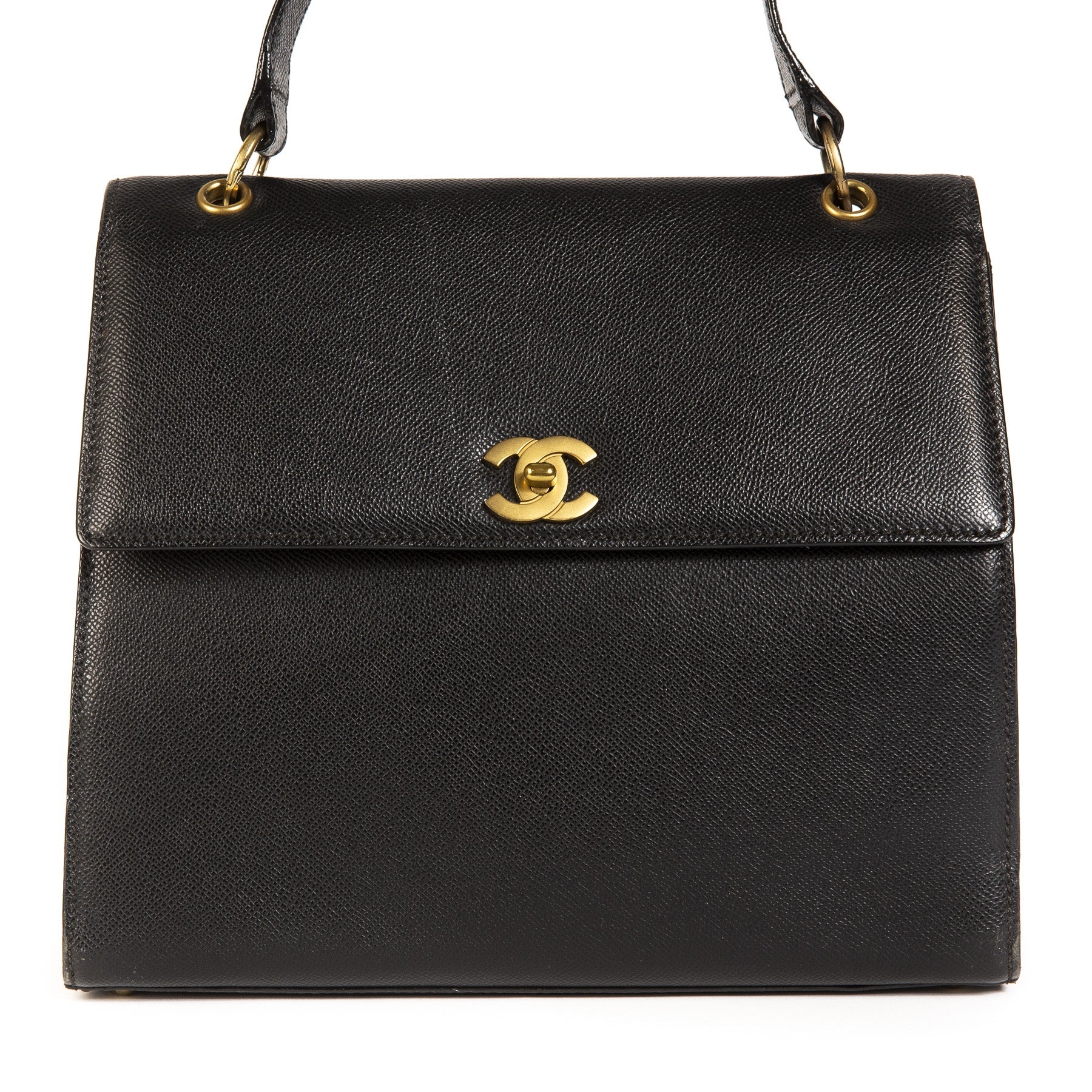Buy this authentic second-hand vintage Chanel Caviar Leather Black Shoulder Bag at online webshop LabelLOV.