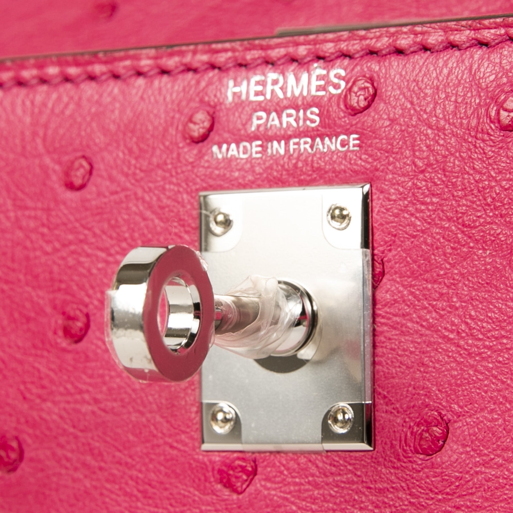 Hermès Kelly 25 Sellier Rose Tyrien Ostrich PHW