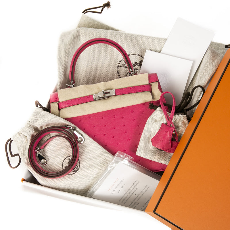 Hermès Kelly 25 Ostrich Pink