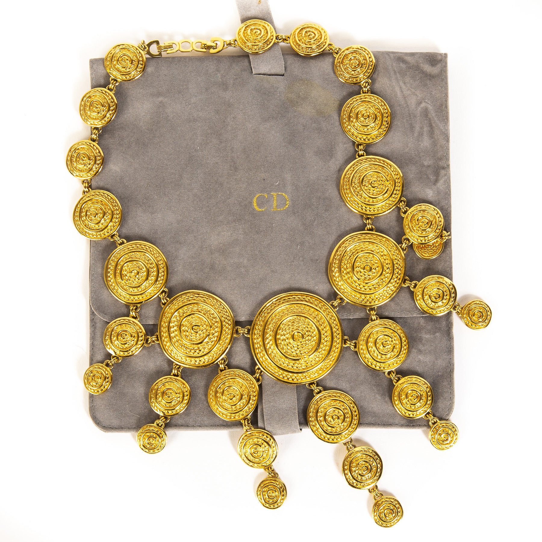 acheter en ligne seconde main Christian Dior Gold Necklace