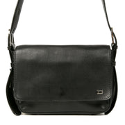 Delvaux Black Leather Silver D Crossbody Bag for the best price at Labellov