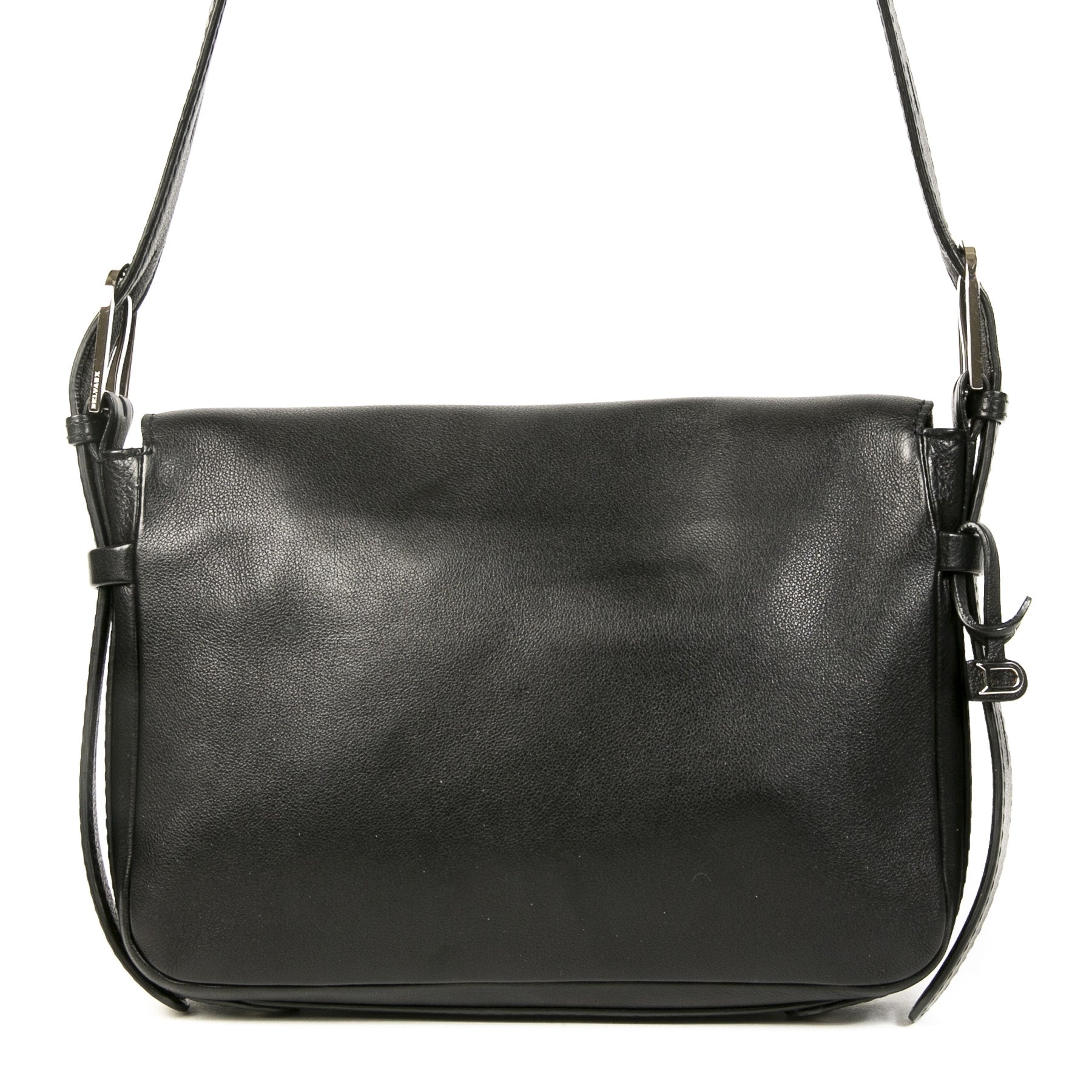 We buy and sell your designer bags online Delvaux Black Leather Silver D Crossbody Bag
