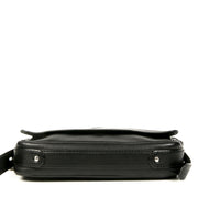 Delvaux Black Leather Silver D Crossbody Bag