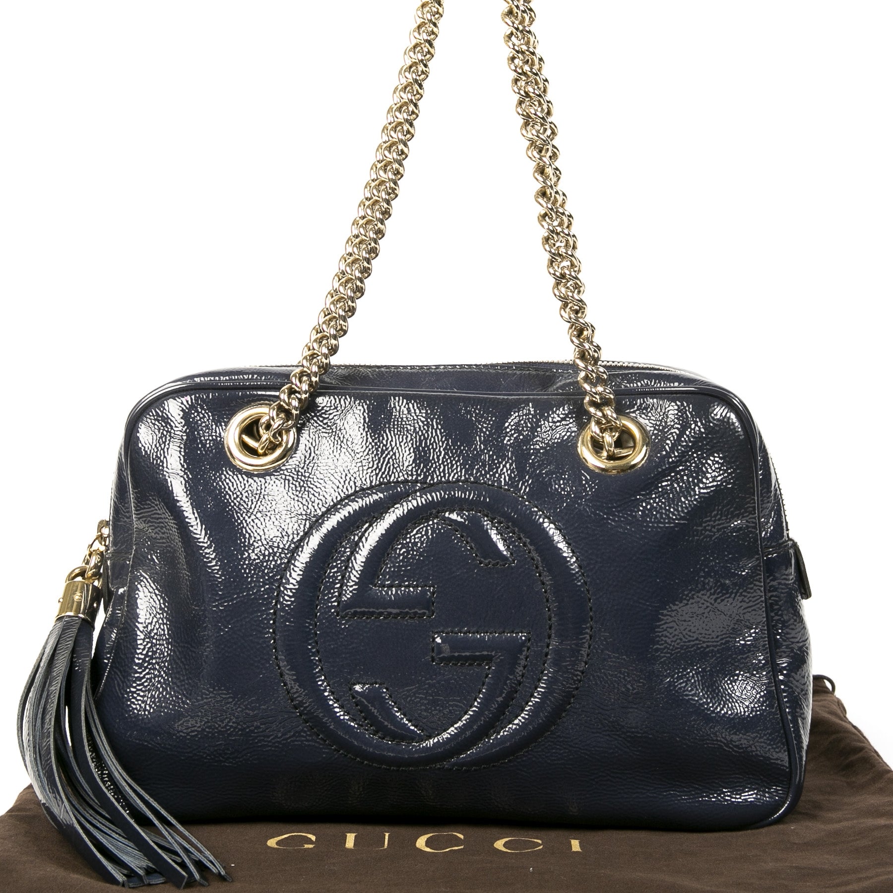 Bent u op zoek naar een authentiek exemplaar van de Gucci Small Soho Patent Leather Bag?