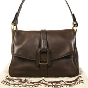 Delvaux Chestnut Brown Polo Givry Shoulder Bag