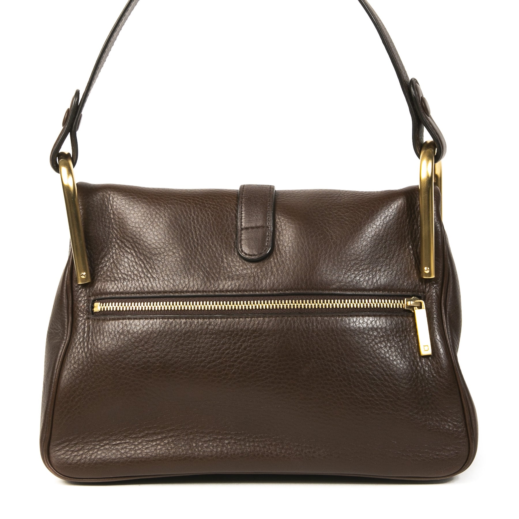 Bent u op zoek naar een authentieke designer handtas van Delvaux Chestnut Brown Polo Givry Shoulder Bag?