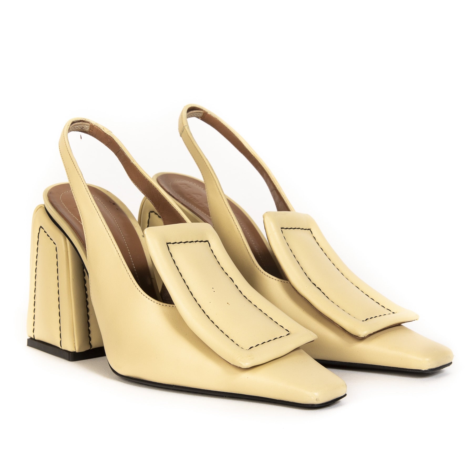 Marni Sling Back Shoe Light Yellow - Size 40
