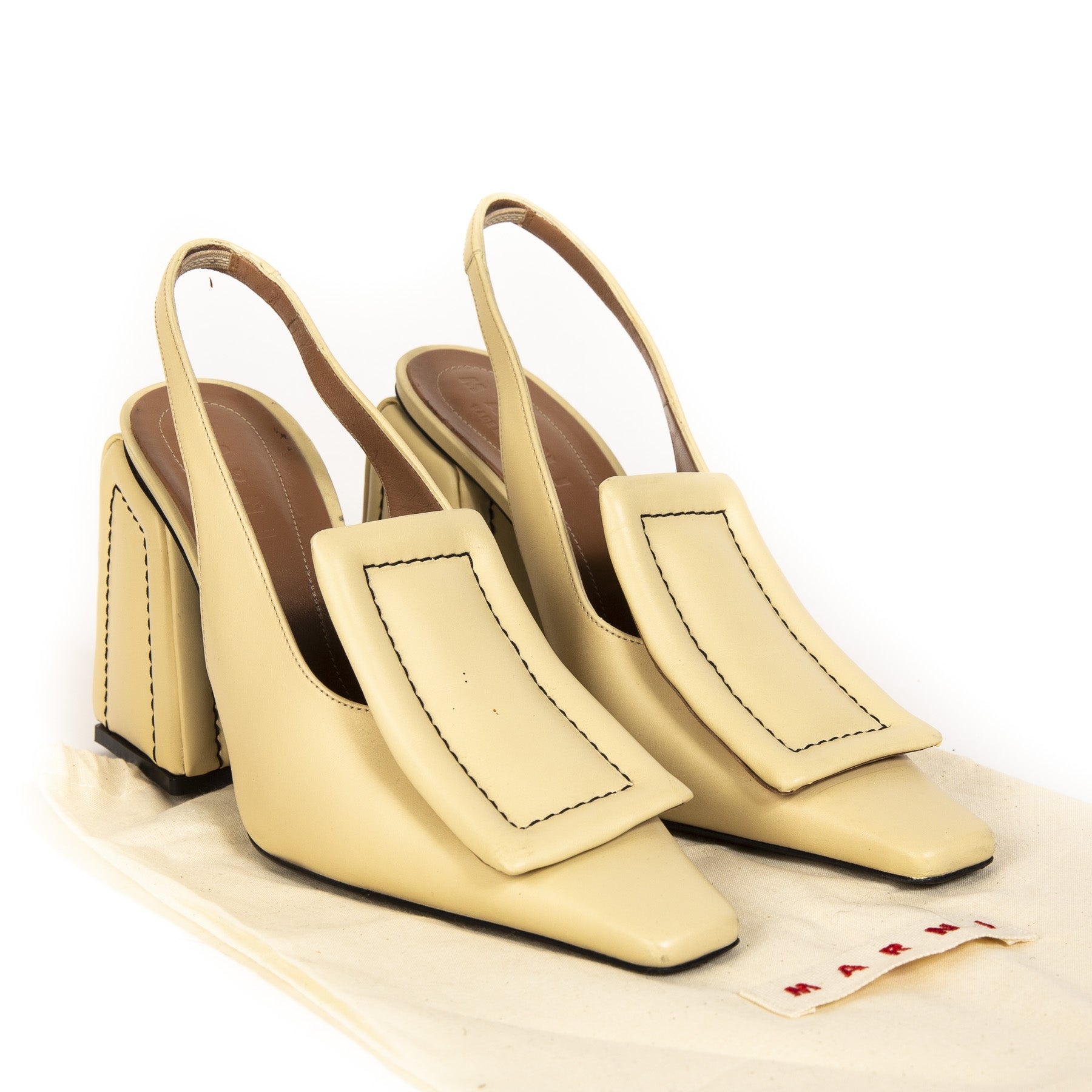 Marni Sling Back Shoe Light Yellow - Size 40