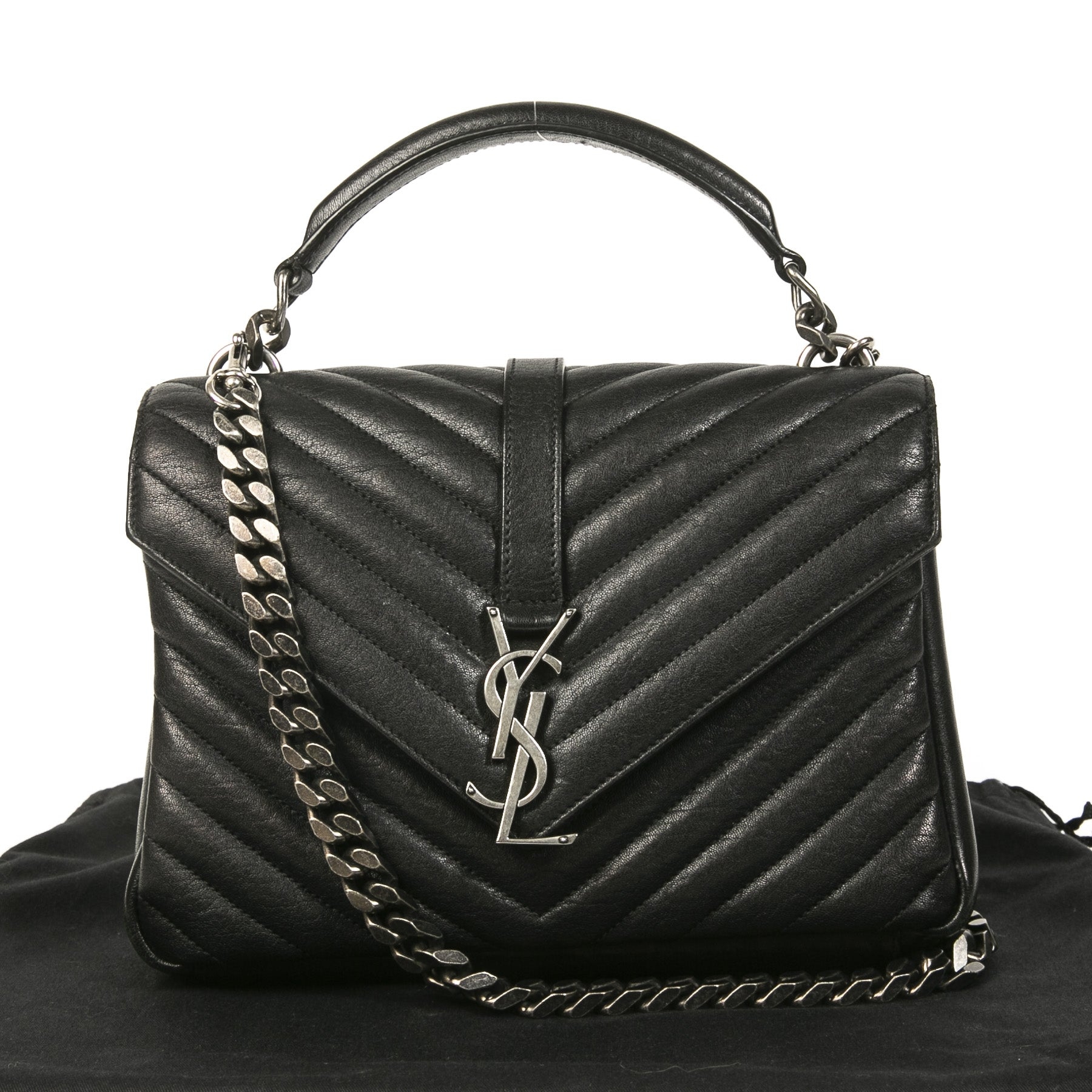 Sac College matelassé moyen Saint Laurent