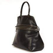 Deux De Delvaux Black Top Handle Bag