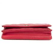 Chanel Framboise Lambskin Classic Wallet On Chain now online for the best price