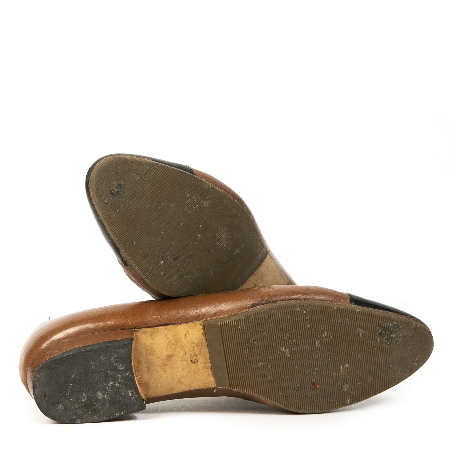 Authentieke Tweedehands Chanel Brown Ballet Flats juiste prijs veilig online shoppen luxe merken webshop winkelen Antwerpen België mode fashion