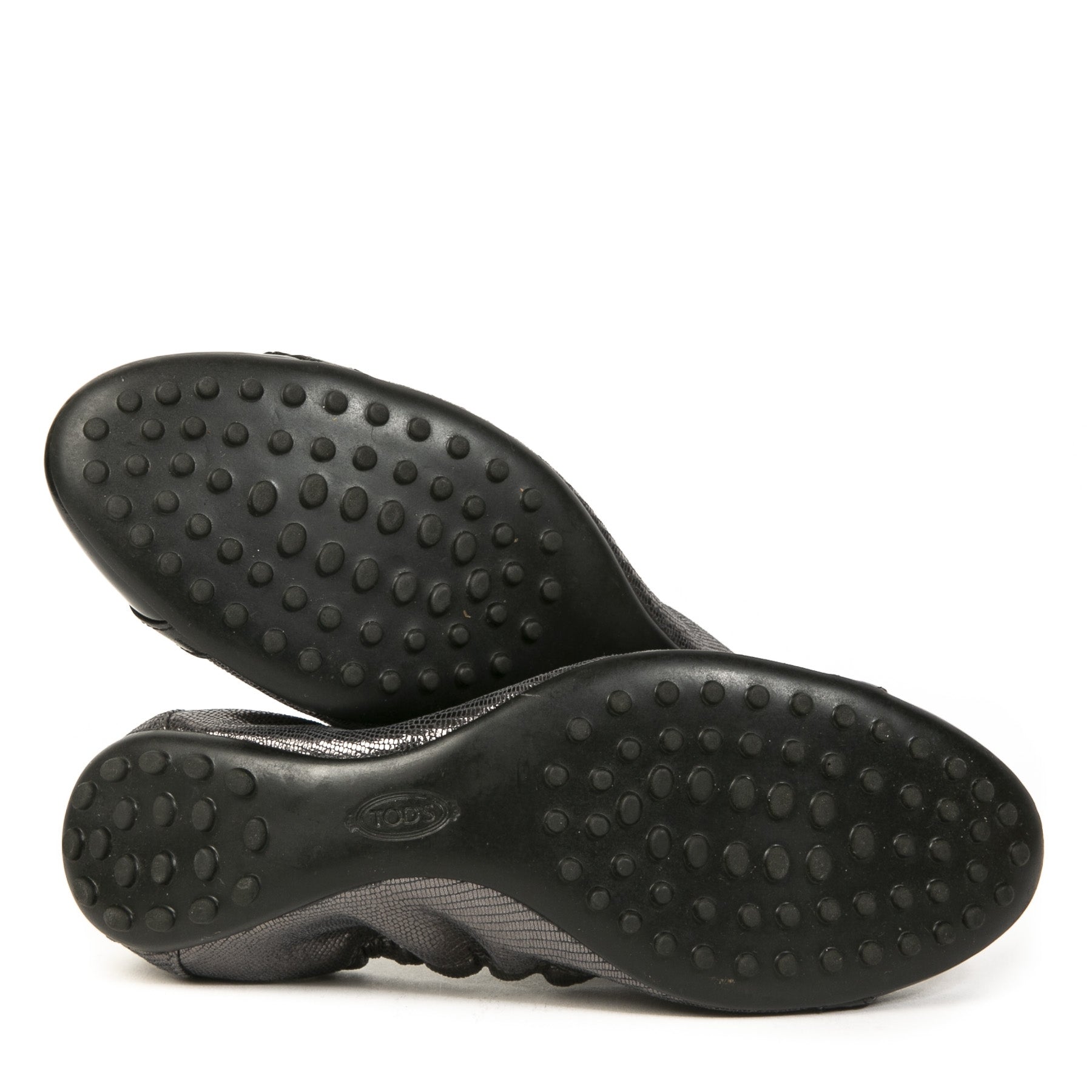 Ballerines Tod's en cuir argent métallisé - Taille 36
