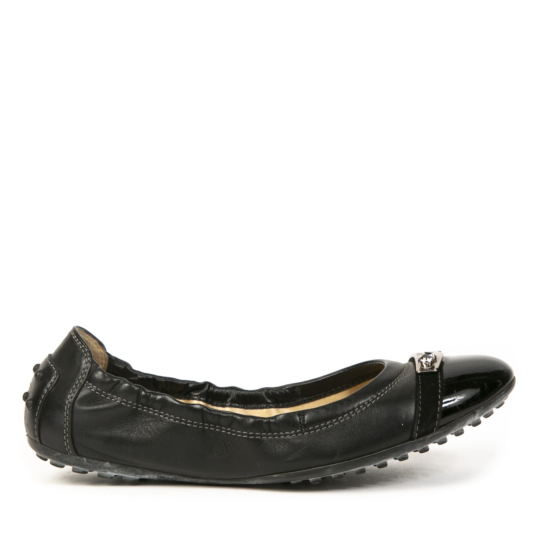 Tods Zwarte Leren Ballerina's - Maat 35