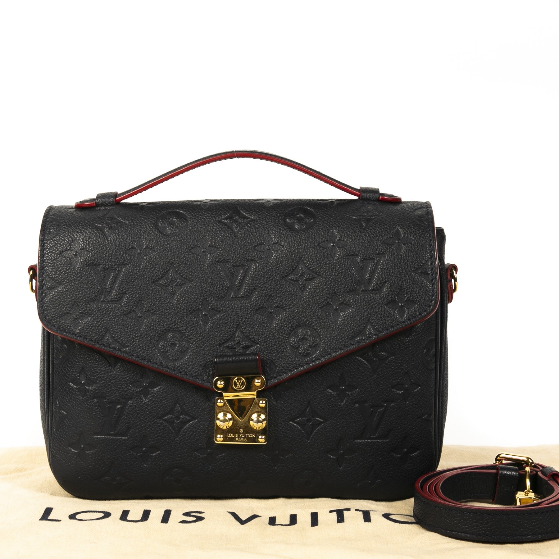 Authentieke Tweedehands Louis Vuitton Marine Blue Metis Monogram Leather Shoulder Bag juiste prijs veilig online shoppen luxe merken webshop winkelen Antwerpen België mode fashion