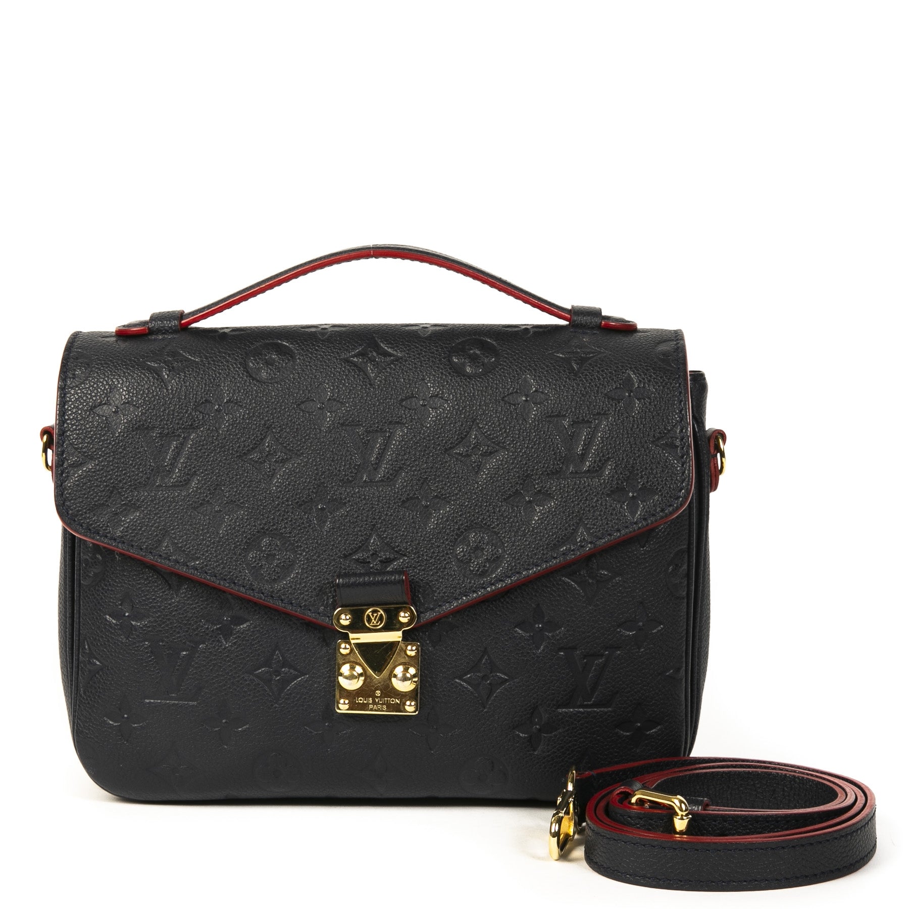 Authentieke Tweedehands Louis Vuitton Marine Blue Metis Monogram Leather Shoulder Bag juiste prijs veilig online shoppen luxe merken webshop winkelen Antwerpen België mode fashion