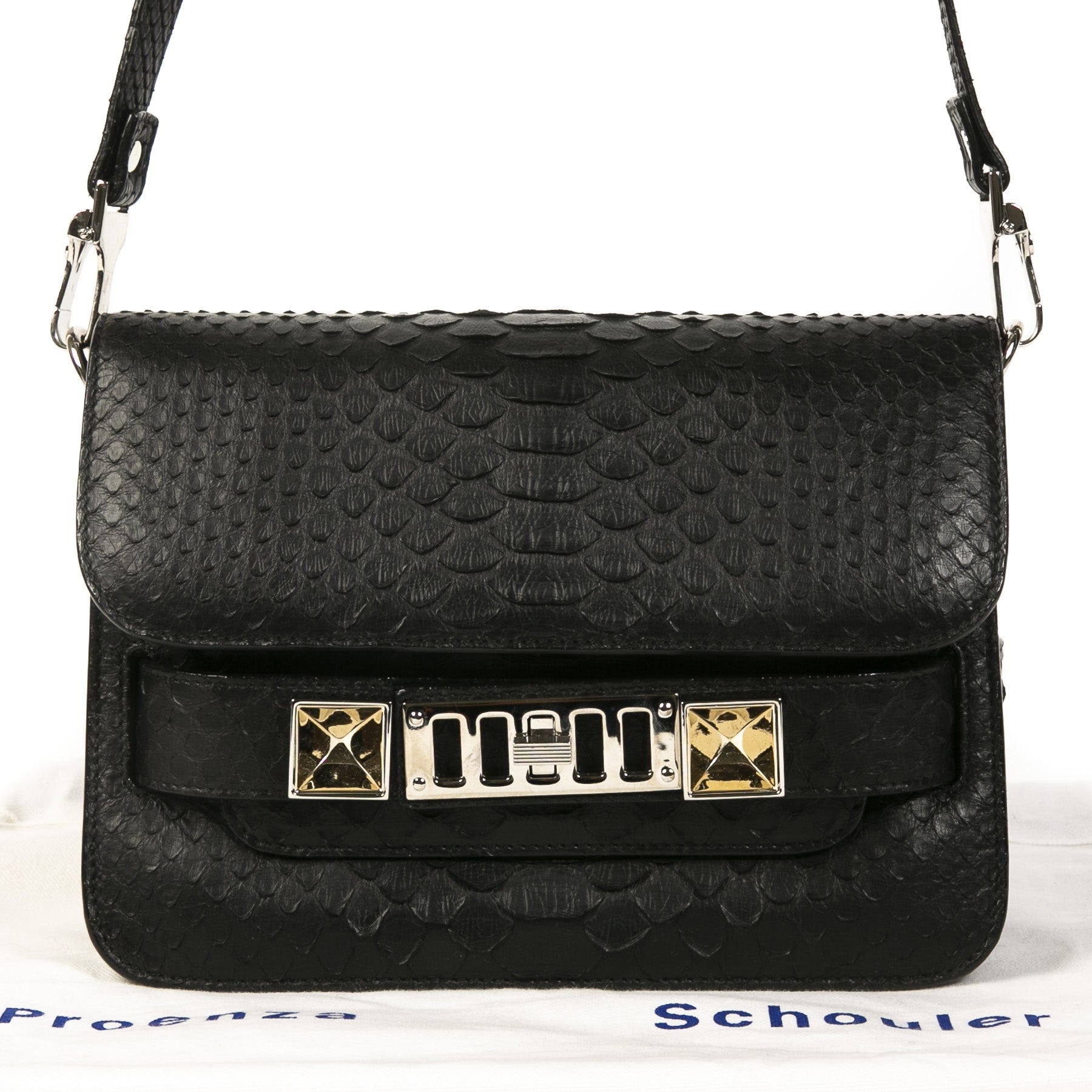 Authentique seconde main vintage Proenza Schouler Python PS11 mini Crossbody Bag achète en ligne webshop LabelLOV