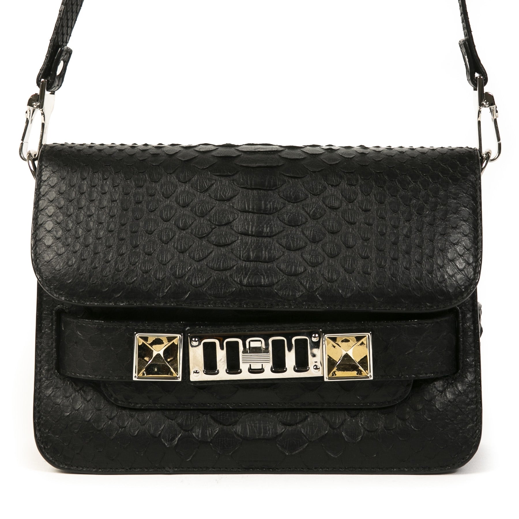 Authentieke tweedehands vintage Proenza Schouler Python PS11 mini Crossbody Bag koop online webshop LabelLOV