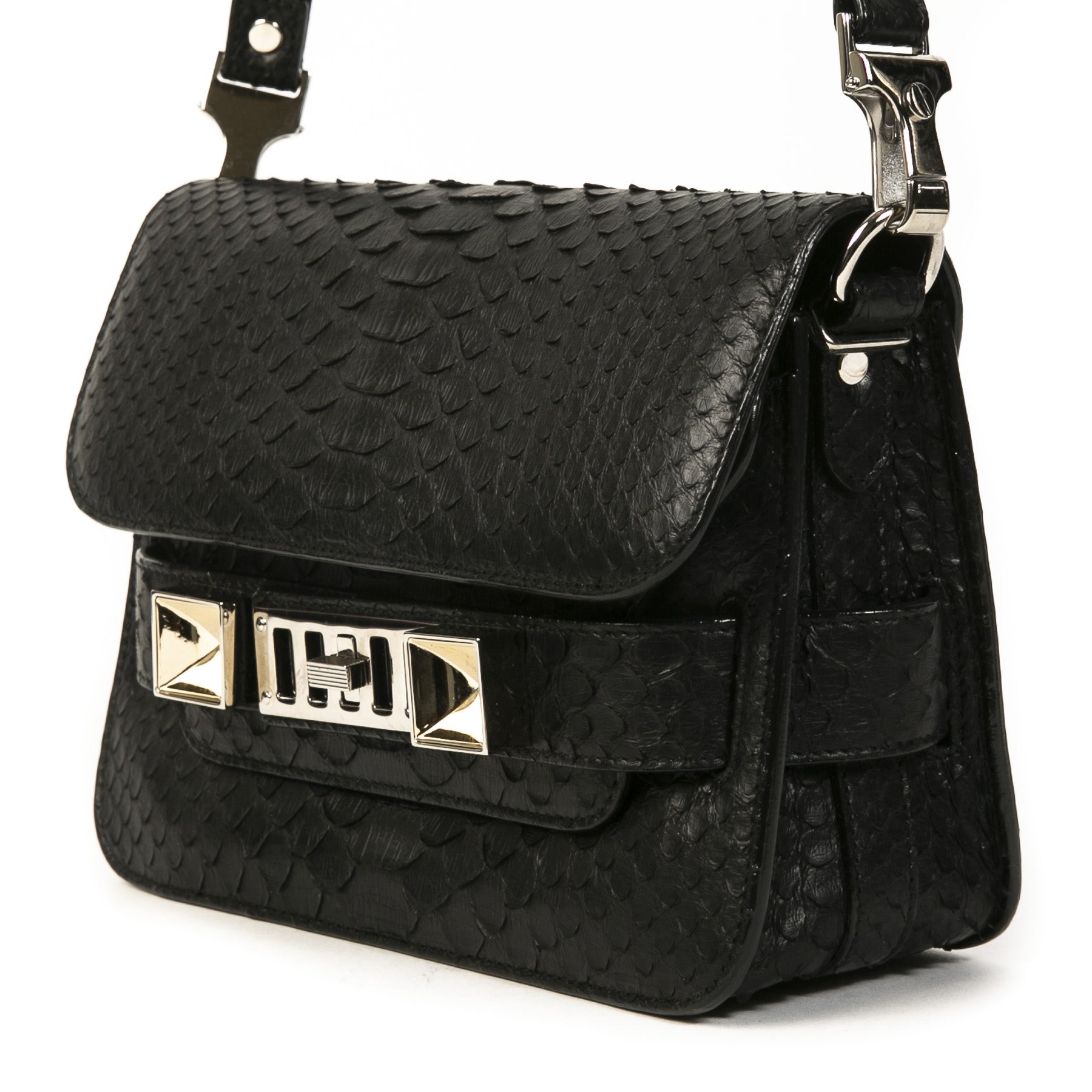 Authentic second-hand vintage Proenza Schouler Python PS11 mini Crossbody Bag buy online webshop LabelLOV