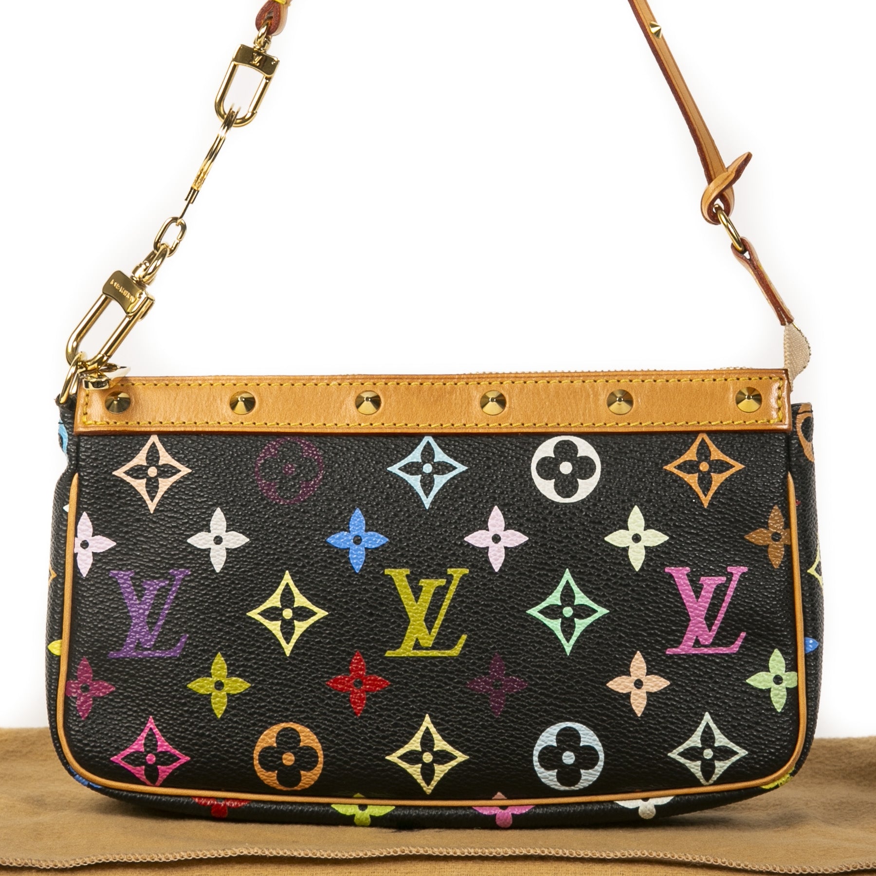 Authentique seconde main vintage Louis Vuitton Monogram Multicolore Pochette achète en ligne webshop LabelLOV