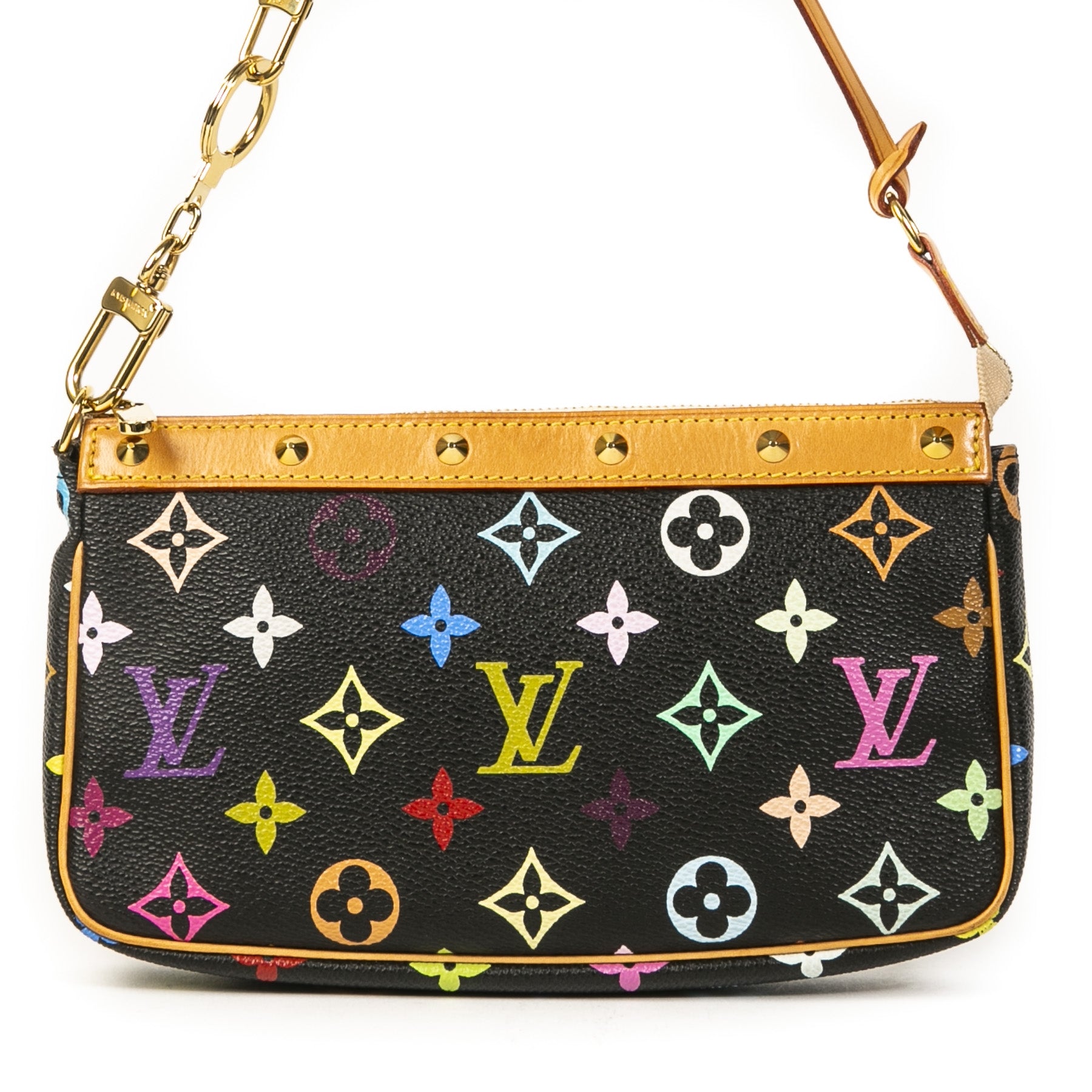 Authentieke tweedehands vintage Louis Vuitton Monogram Multicolore Pochette koop online webshop LabelLOV