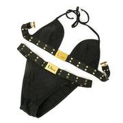 Authentic second-hand vintage Dior Black Monogram Bikini buy online webshop LabelLOV