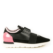 Authentieke Tweedehands Balenciaga Black & Pink Race Runner Sneakers juiste prijs veilig online shoppen luxe merken webshop winkelen Antwerpen België mode fashion