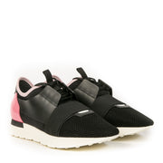 Authentieke Tweedehands Balenciaga Black & Pink Race Runner Sneakers juiste prijs veilig online shoppen luxe merken webshop winkelen Antwerpen België mode fashion