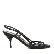 Authentic secondhand Prada Dark Blue Suede Strappy Sandal Heels juiste prijs veilig online shoppen luxe merken webshop winkelen Antwerpen België mode fashion