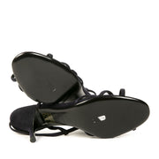 Authentic secondhand Prada Dark Blue Suede Strappy Sandal Heels juiste prijs veilig online shoppen luxe merken webshop winkelen Antwerpen België mode fashion
