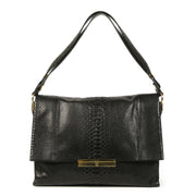 Authentieke tweedehands vintage Celine Python Black Blade Bag koop online webshop LabelLOV
