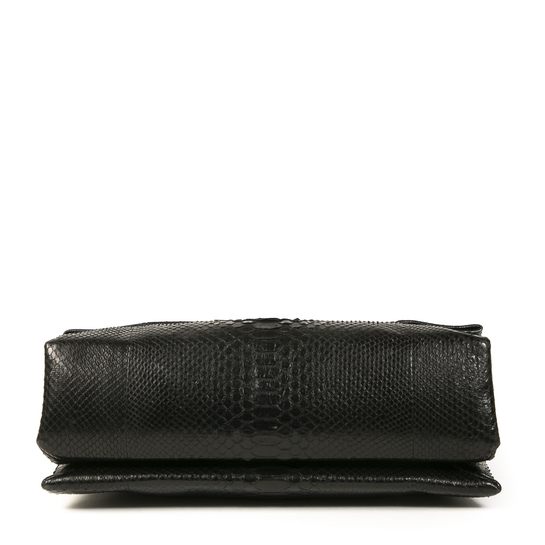Authentic second-hand vintage Celine Python Black Blade Bag buy online webshop LabelLOV