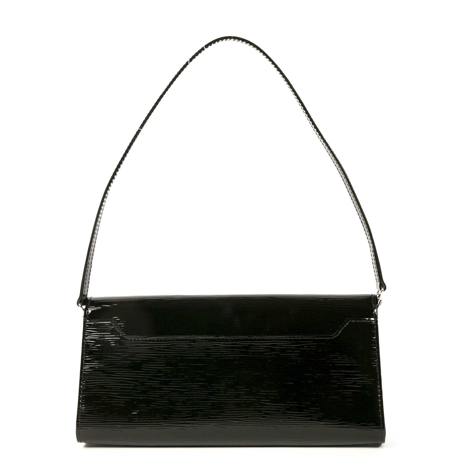 Authentieke Tweedehands Louis Vuitton Black Electric Sevigne Vernis Epi Clutch Pochette juiste prijs veilig online shoppen luxe merken webshop winkelen Antwerpen België mode fashion